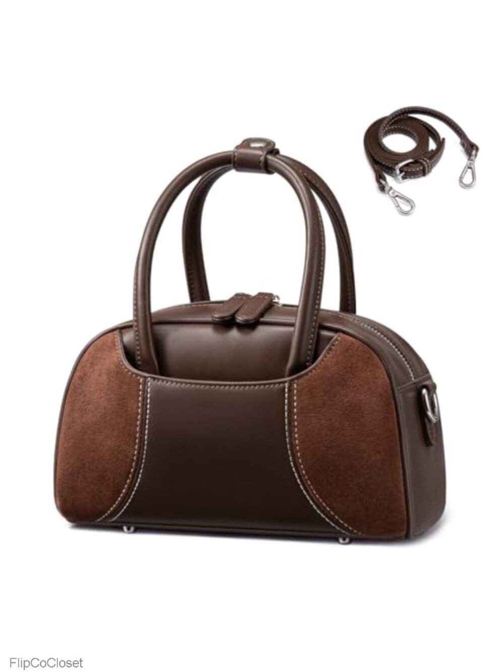 Faux Leather RFID-Blocking Crossbody Bag 3-in-1 Convertible Purse